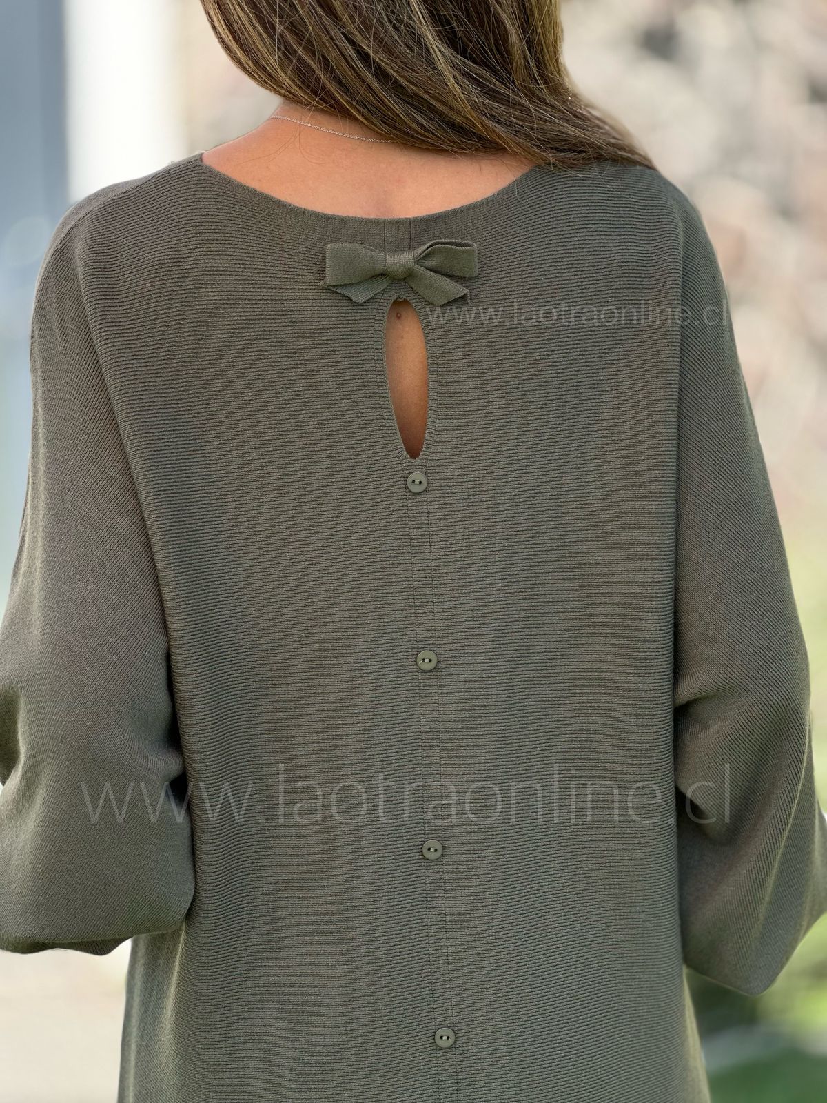 Sweater/vestido Bombay olivo