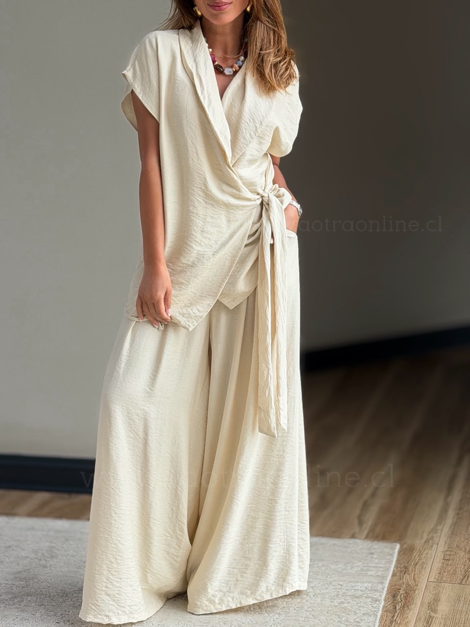 Conjunto 2 piezas +Cinturón beige