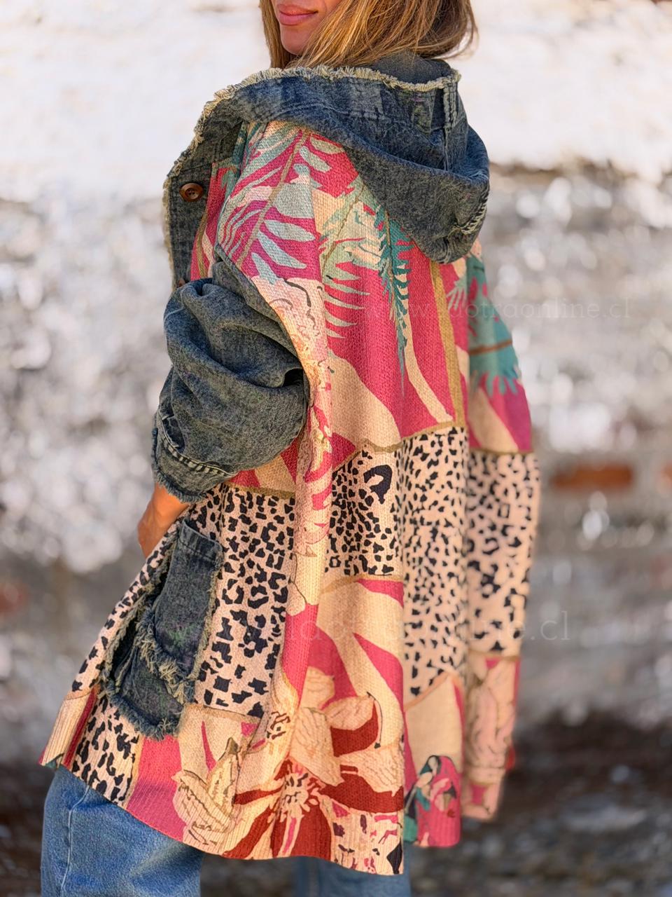 Chaqueta Picasso rosa/camel