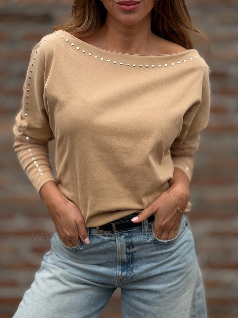Polera Cambridge camel