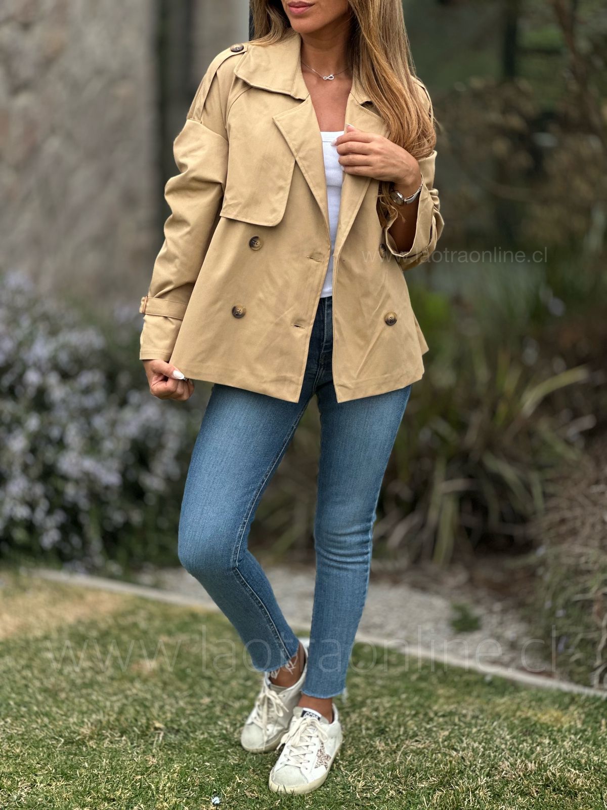 Trench corto camel