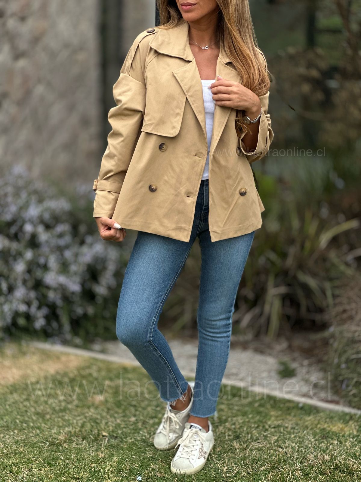 Trench corto camel
