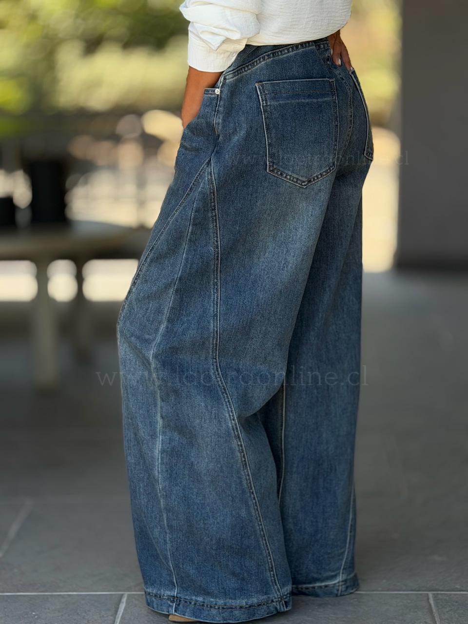 Jeans Barrel azul