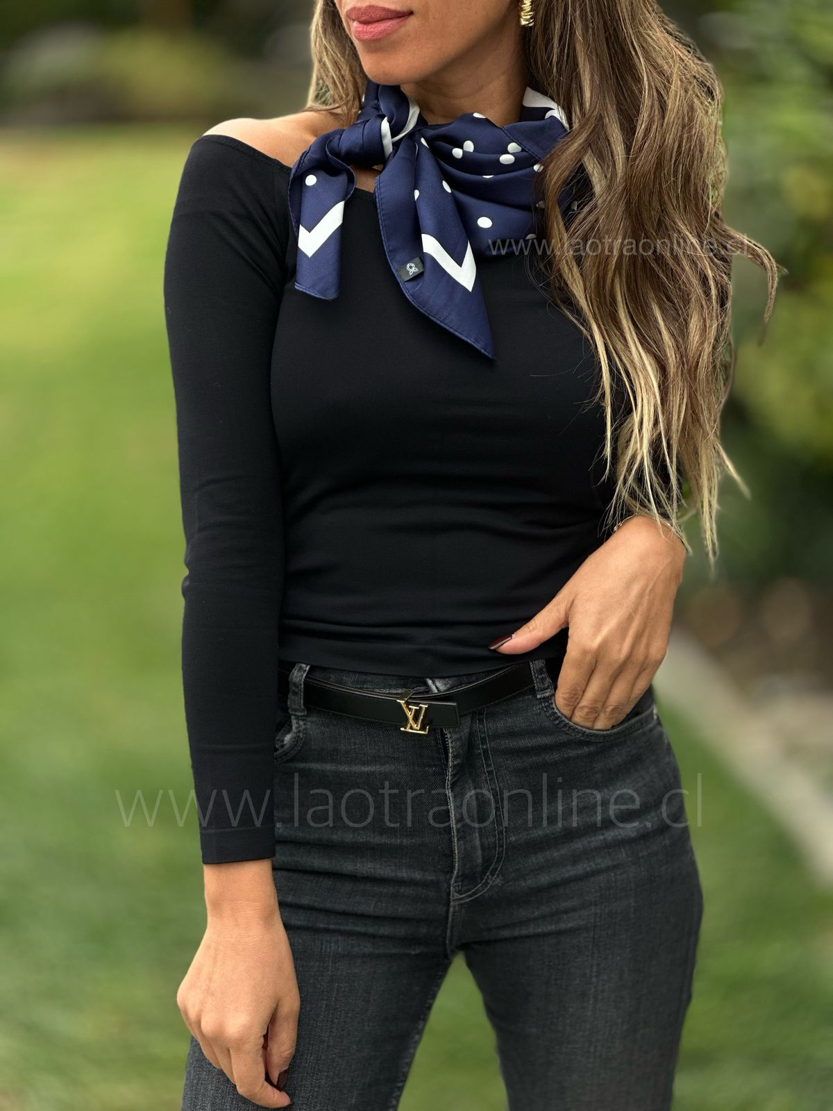 Pañuelo Glamour azul marino