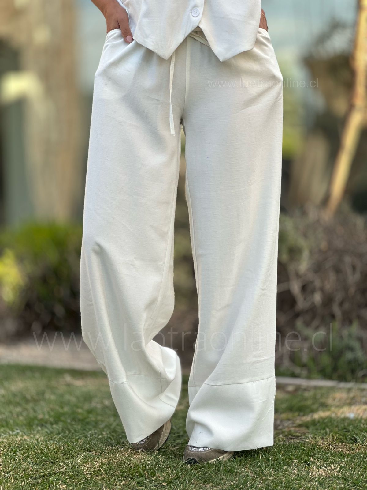 Pantalón Capri blanco