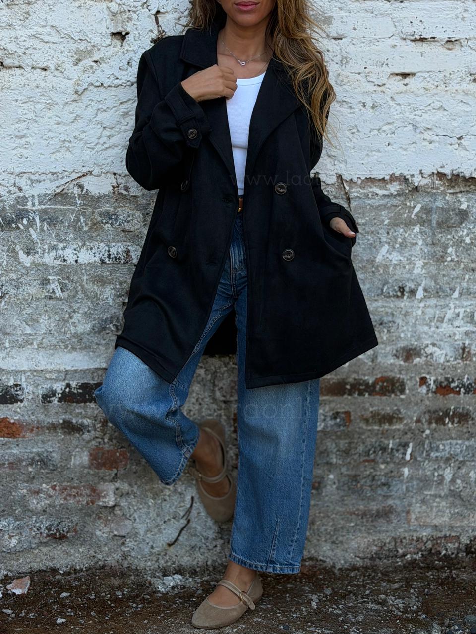 Trench Oversize negro