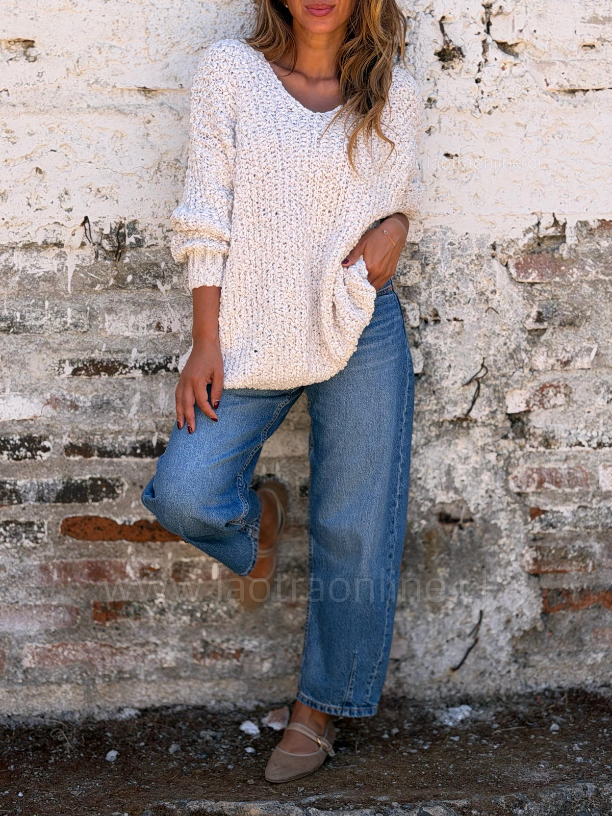 Sweater Rupe crema