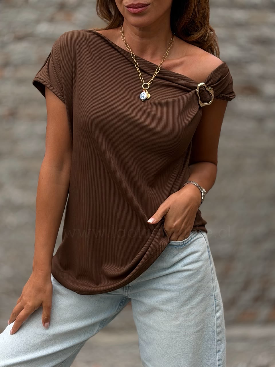 Polera Bahamas marrón