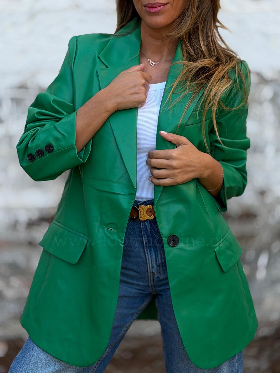 Blazer Ecocuero verde