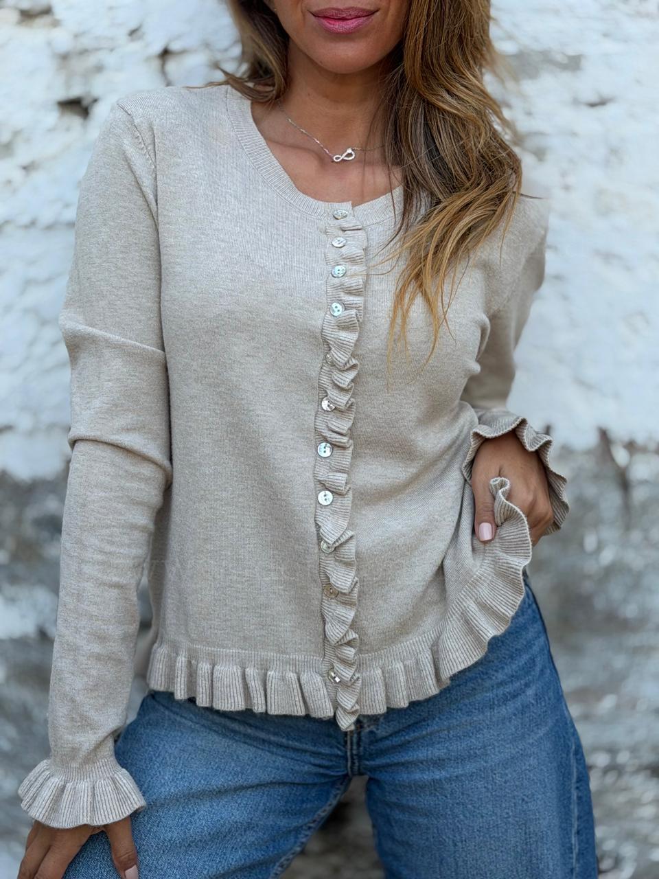 Chaleco Encanto arena