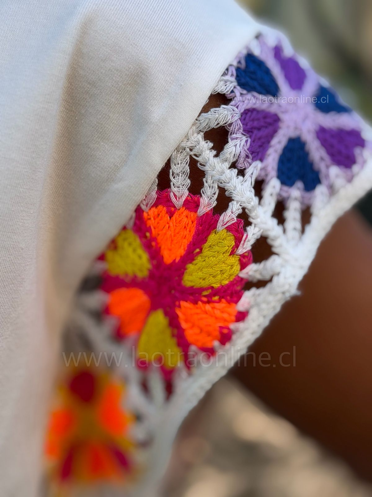 Polera tejida blanco
