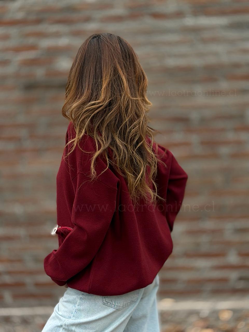 Sweater Bolsillo burdeo