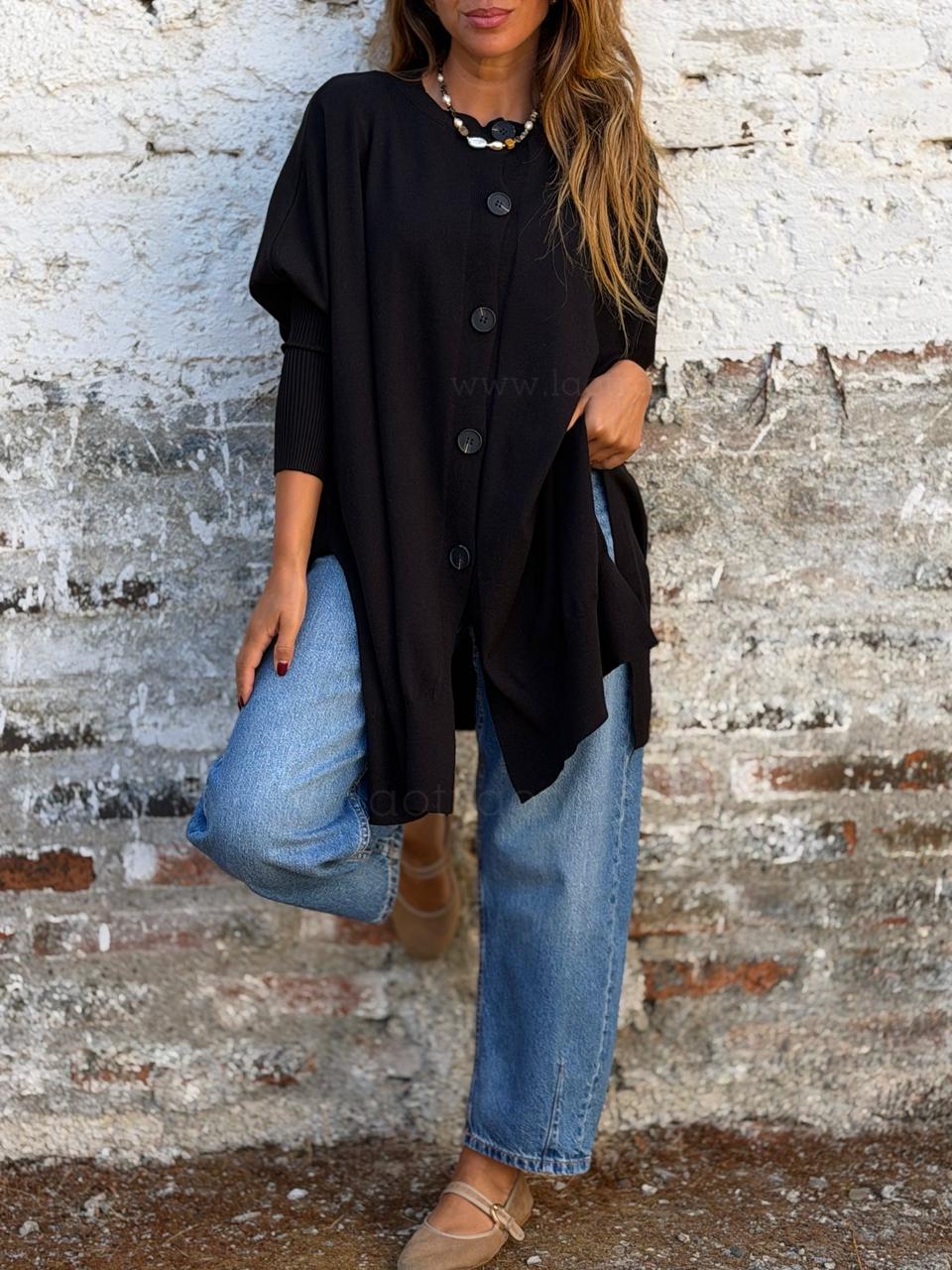 Sweater/Chaleco Reversible negro