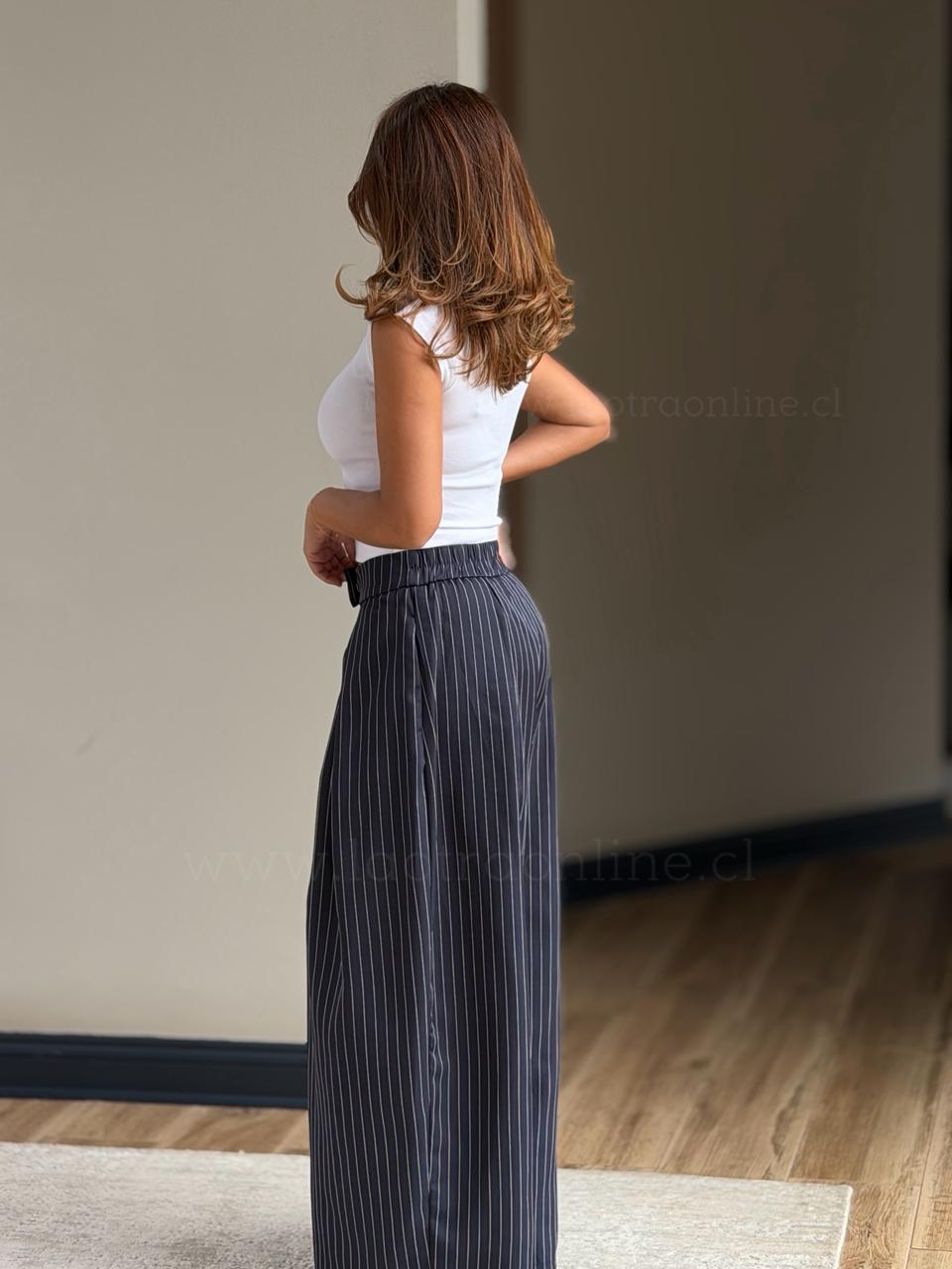 Pantalón London Rayas  azul