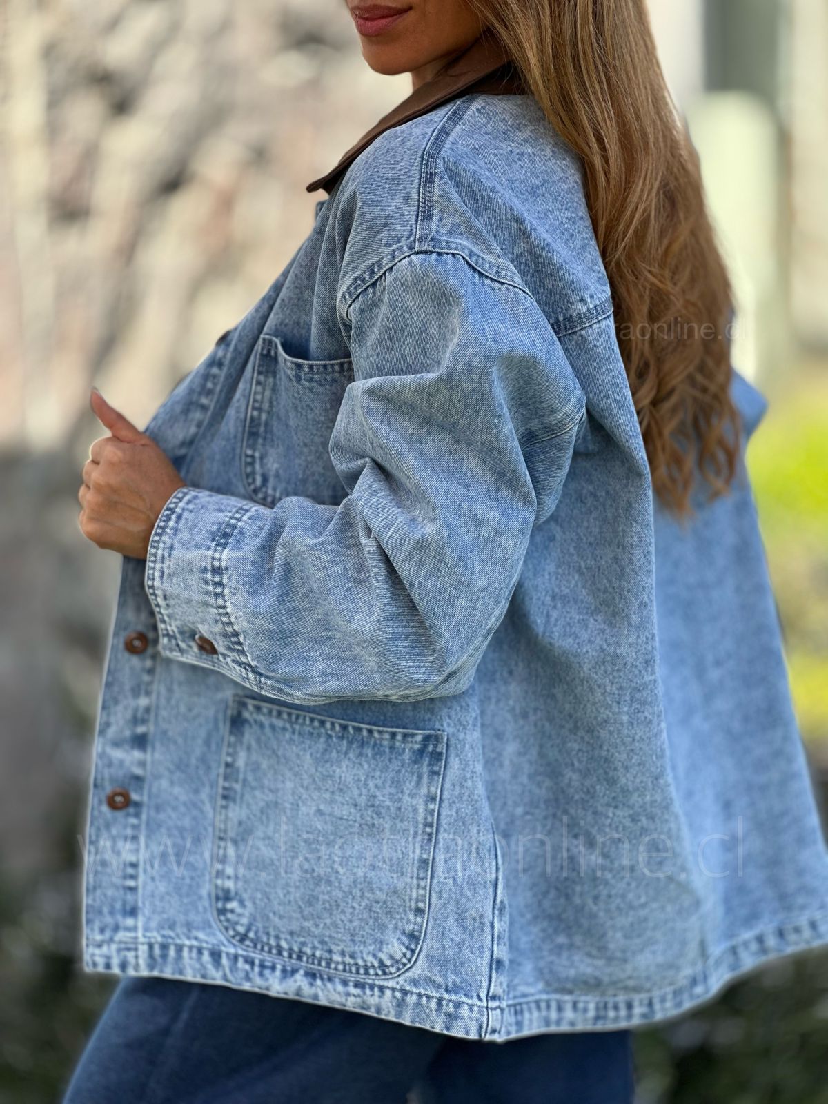 Chaqueta Bayona celeste