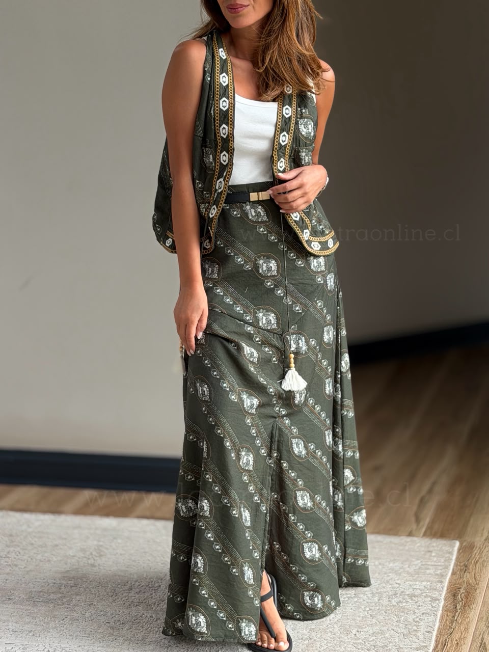 Set Bordado verde