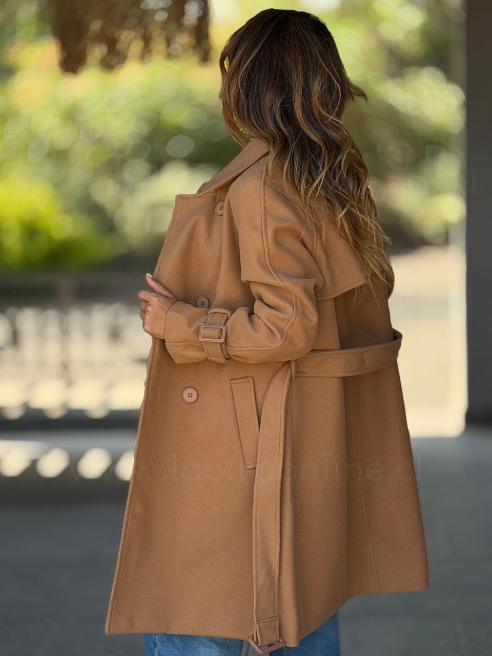 Abrigo/Trench Eiffel camel