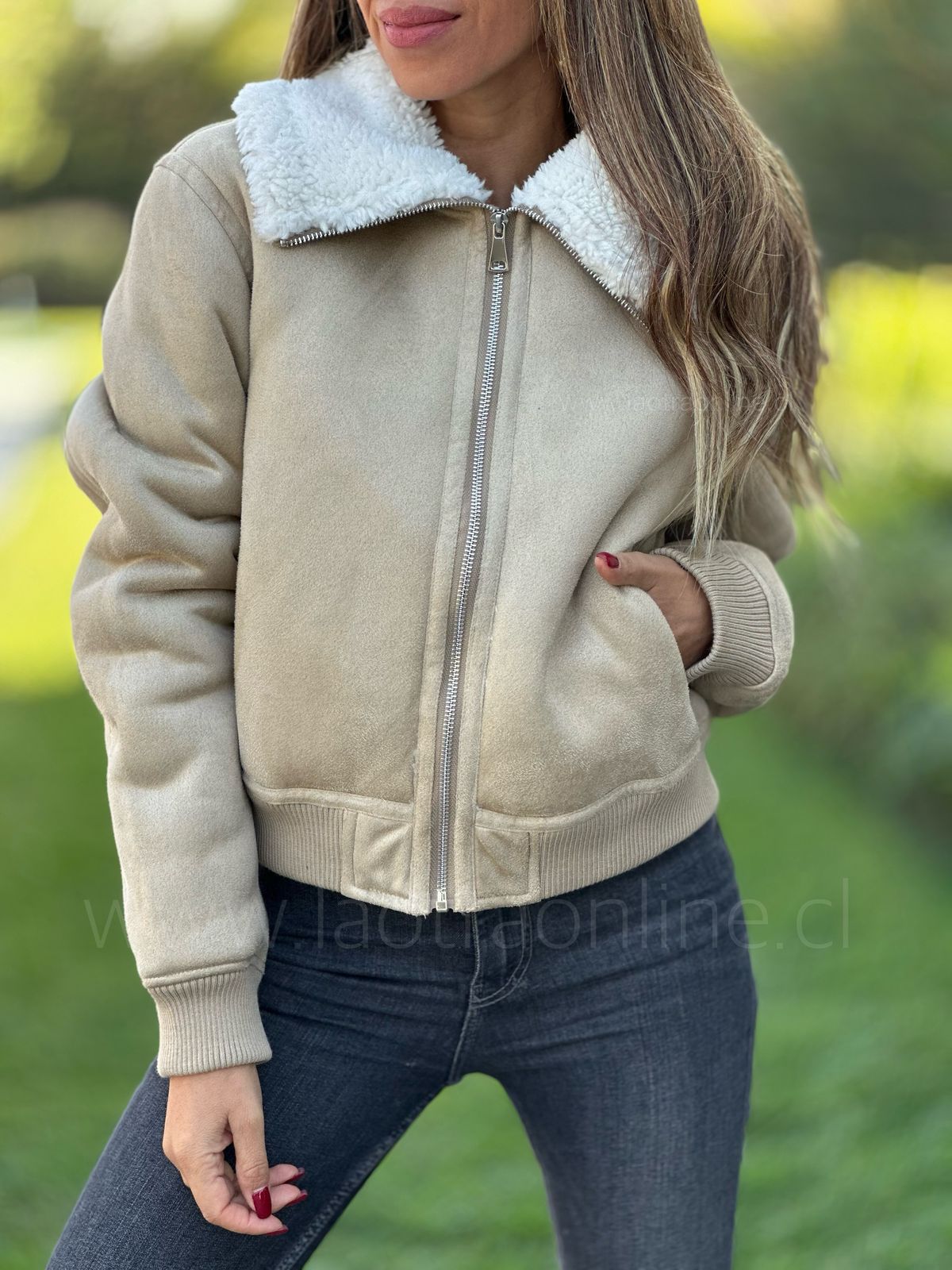 Chaqueta Volterra crema