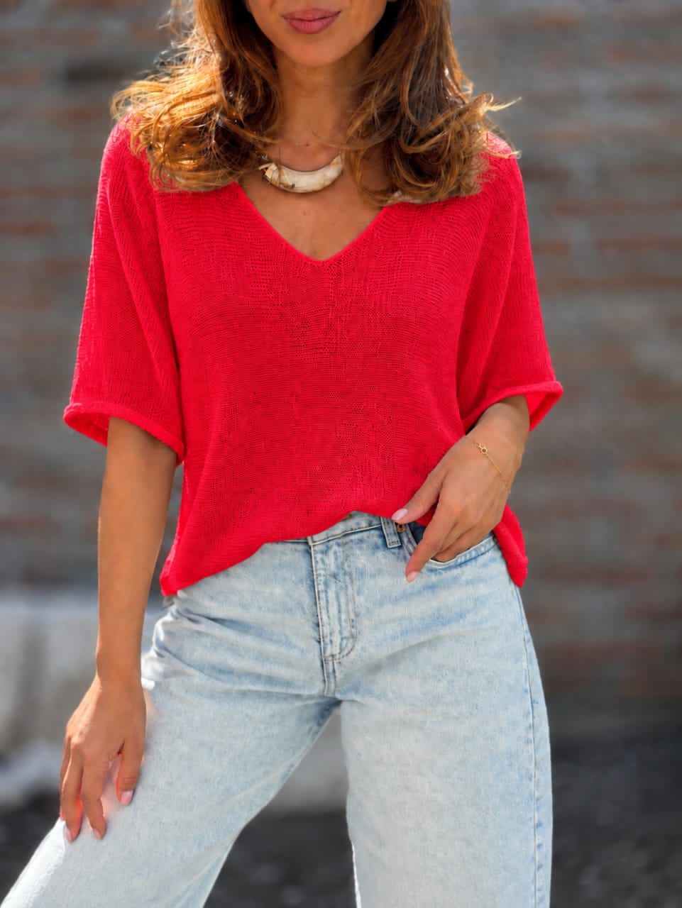Sweater hilo Luz rojo
