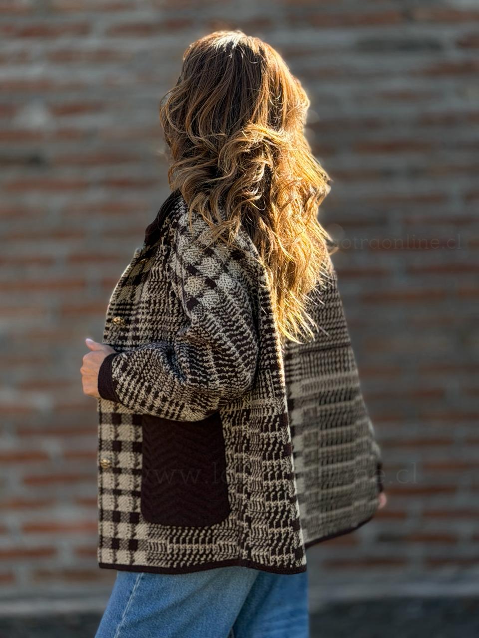 Chaqueta Escocesa marrón