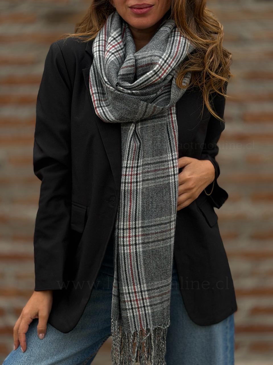 Bufandon/Echarpe cuadrille gris