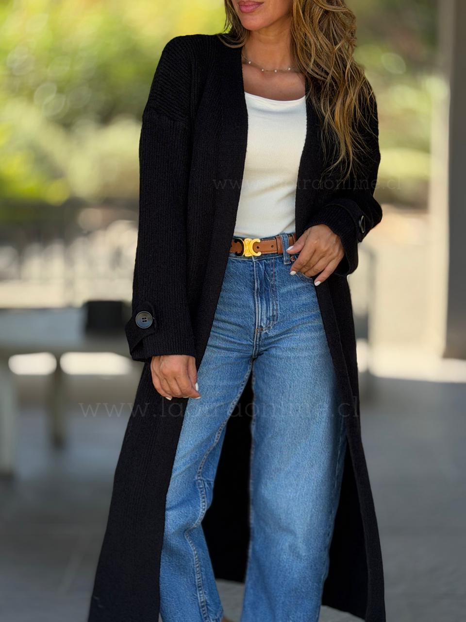Maxi Cárdigan Sophie negro
