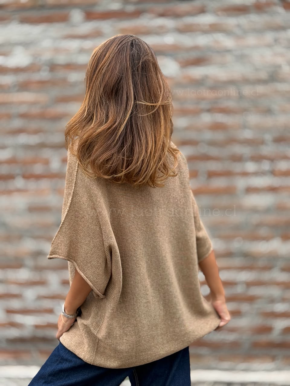 Sweater hilo Luz camel