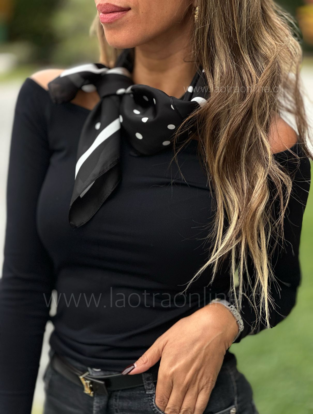 Pañuelo Glamour negro