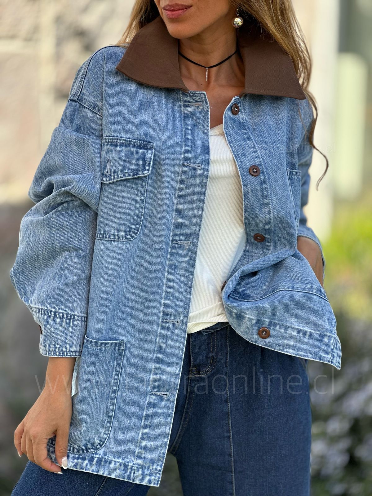 Chaqueta Bayona celeste