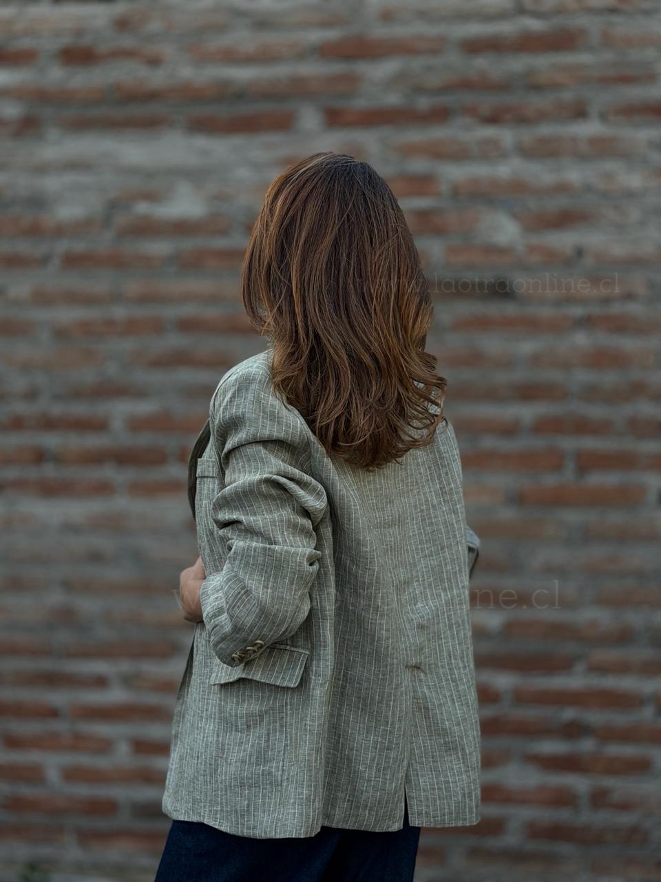 Blazer Milán lino taupe