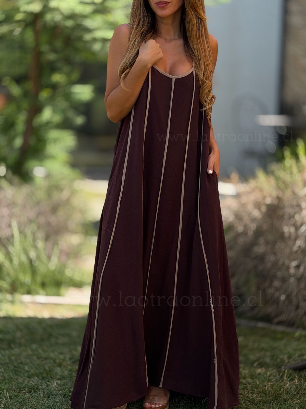 Vestido Evasé choco