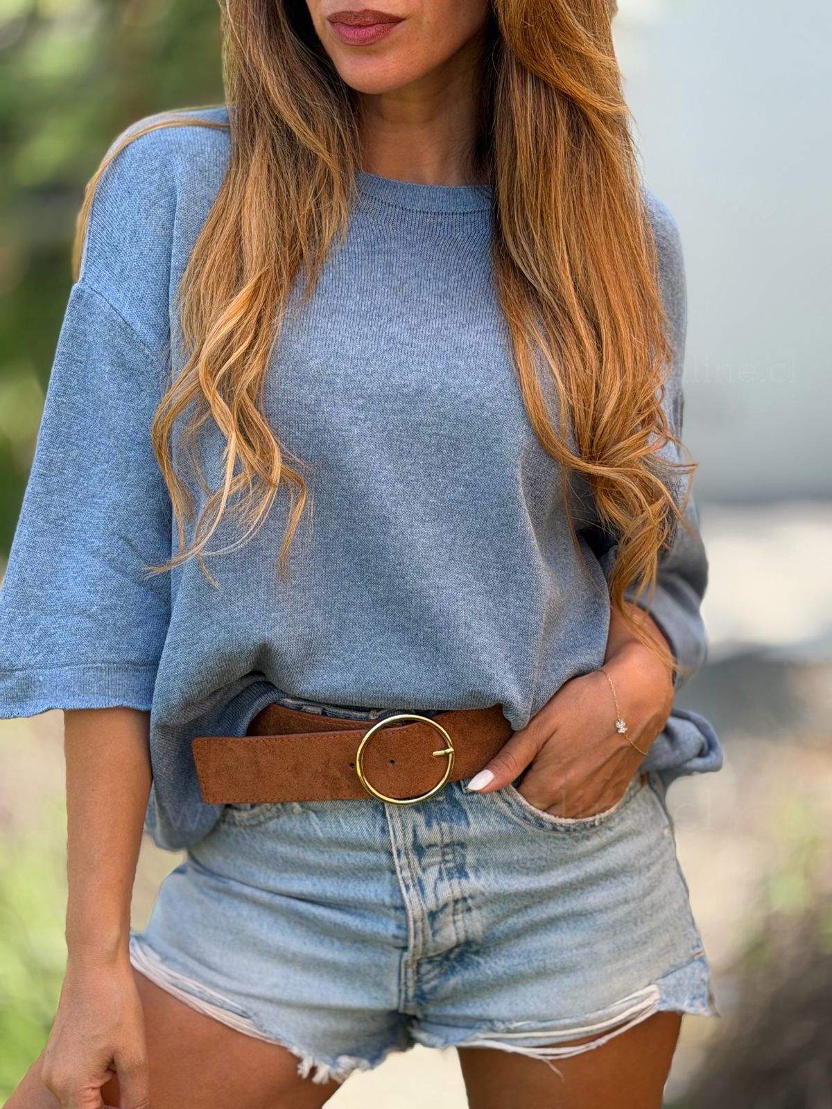 Polera hilo Montse azul