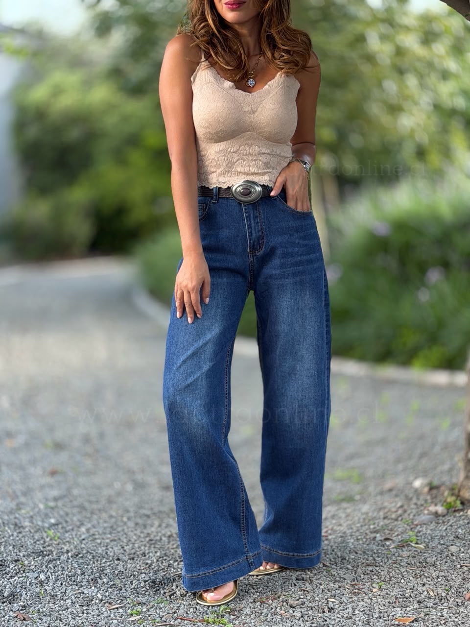 Jeans mezclilla basta gruesa azul