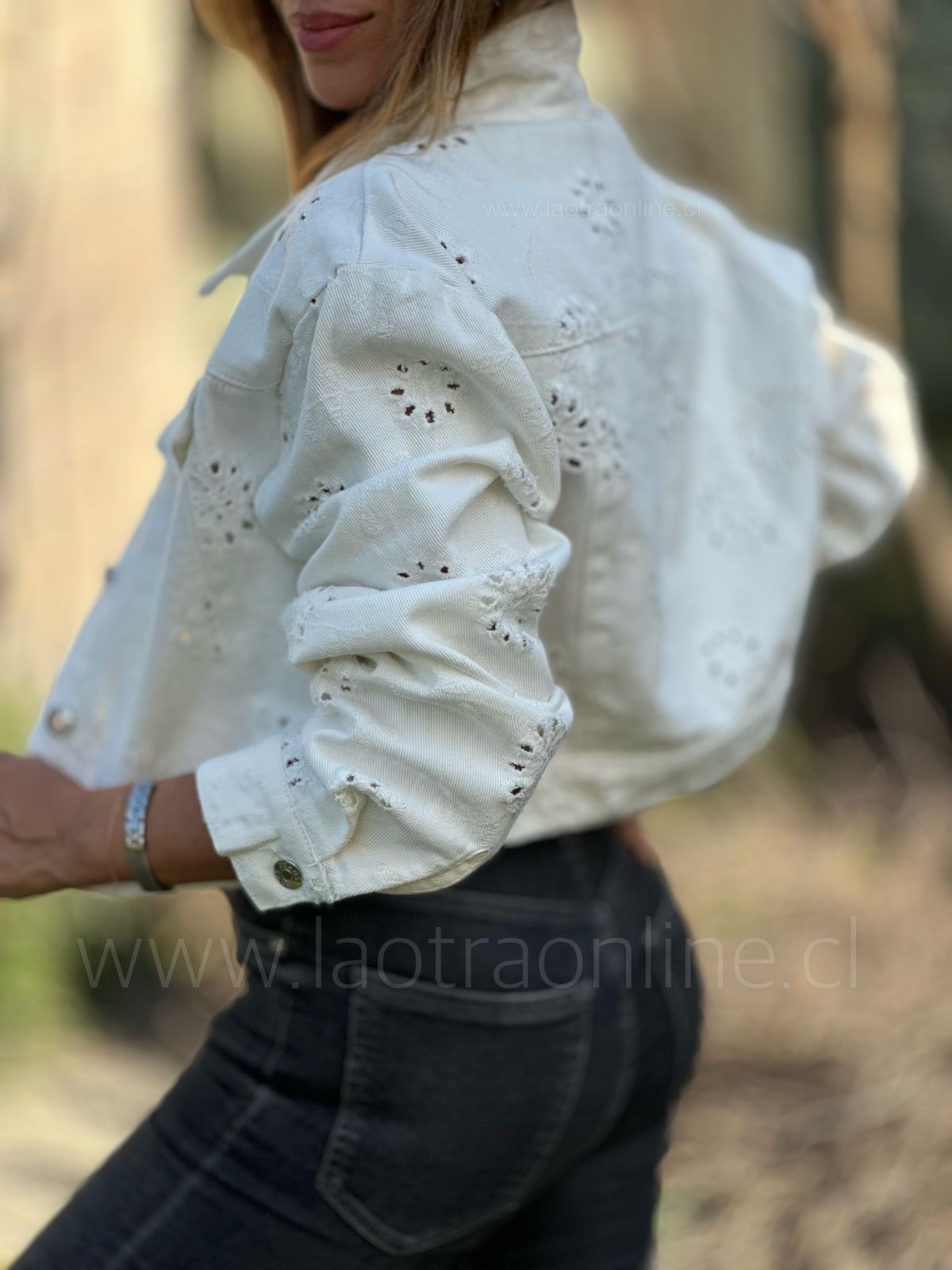 Chaqueta Broderie blanco