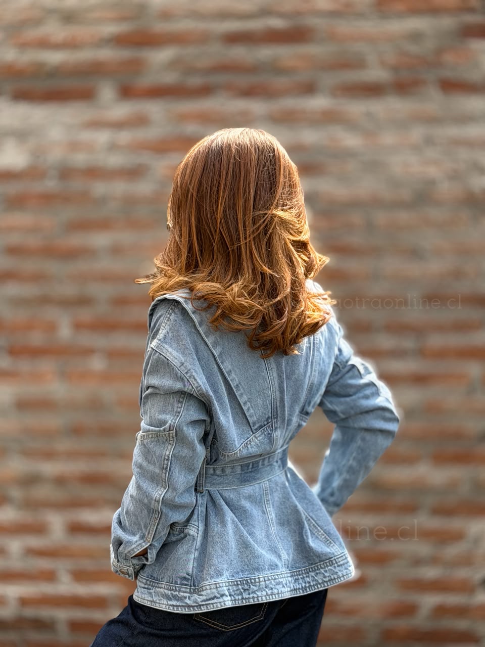 Chaqueta Mezclilla vuelitos celeste
