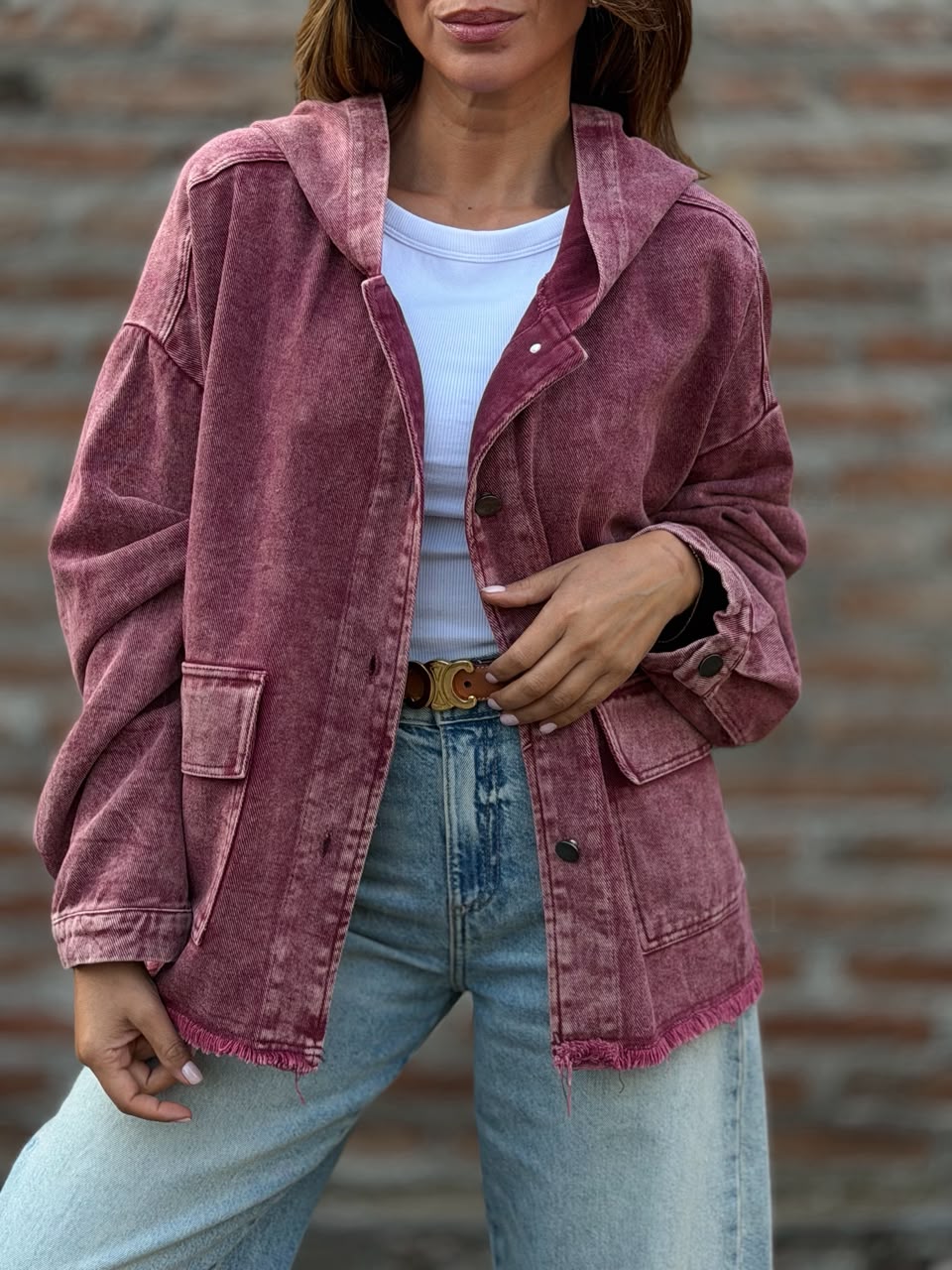 Chaqueta New Denim cherry