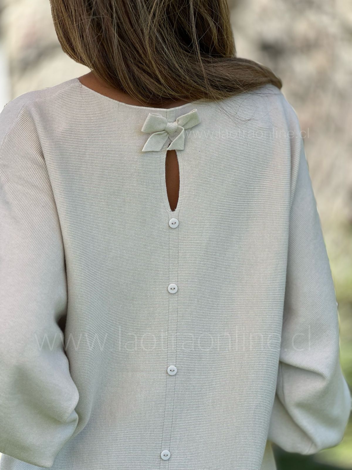 Sweater/vestido Bombay crema