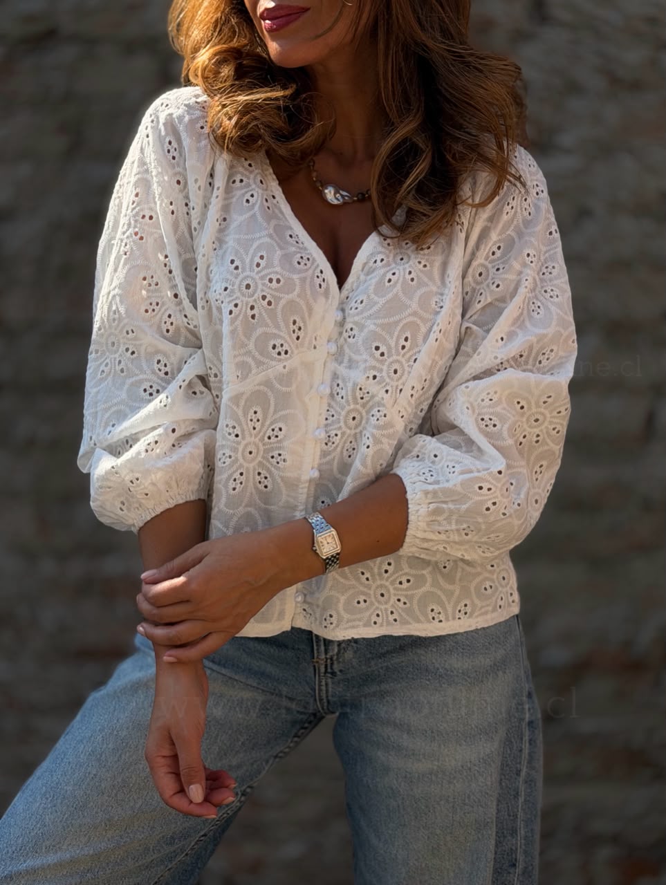 Blusa Beach blanco