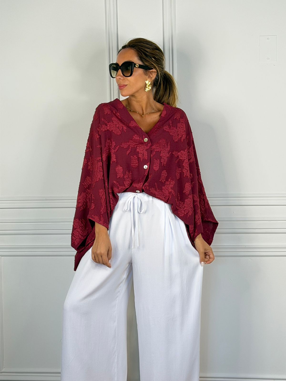 Blusa Florencia vino