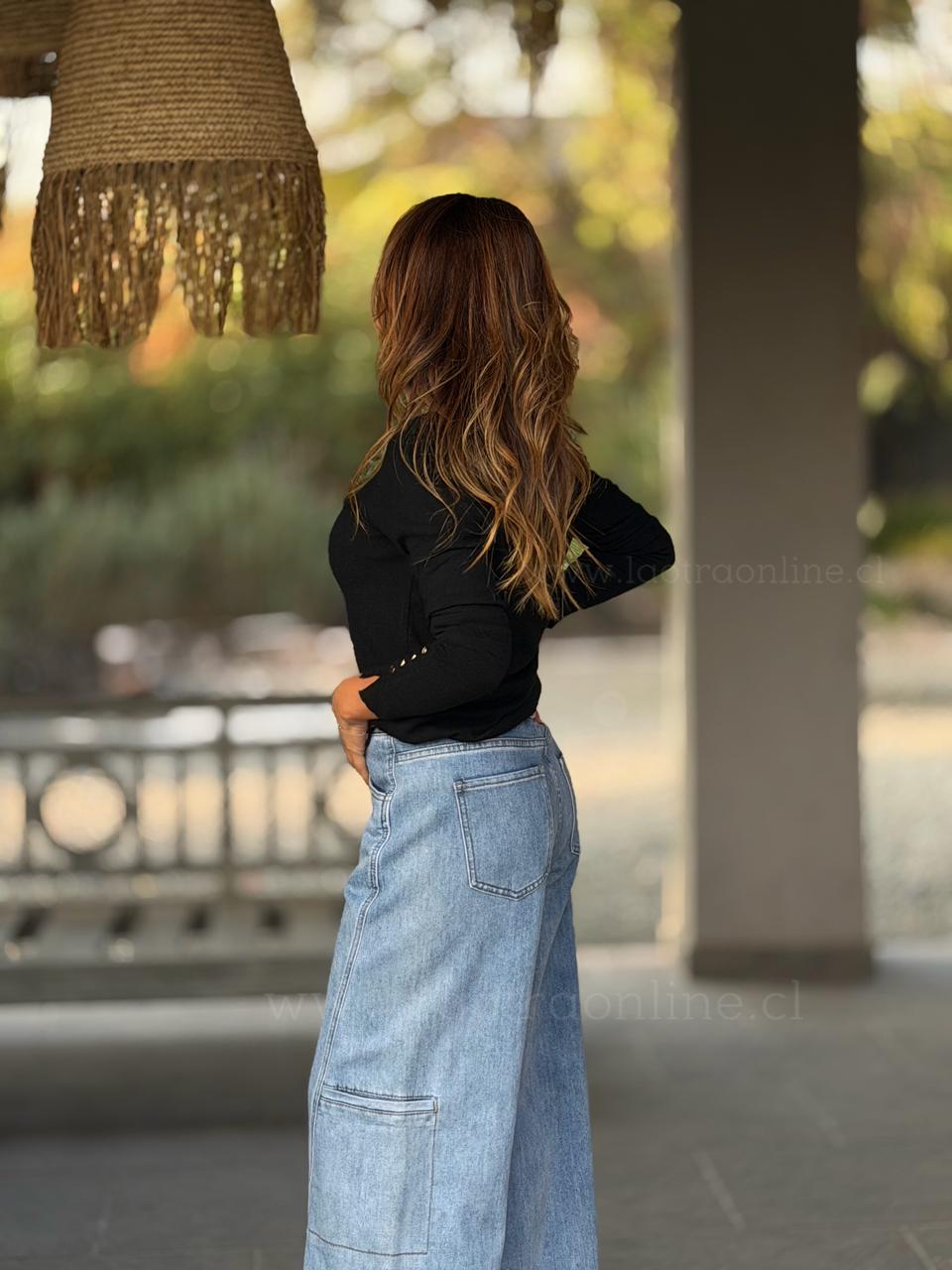 Wide Leg cargo celeste