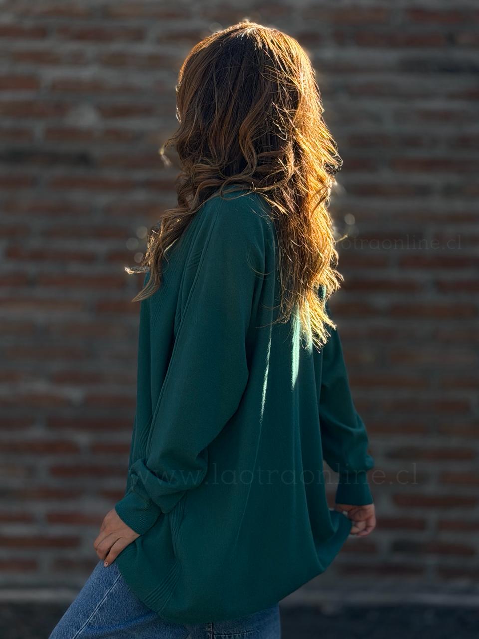 Sweater Textura oversize esmeralda