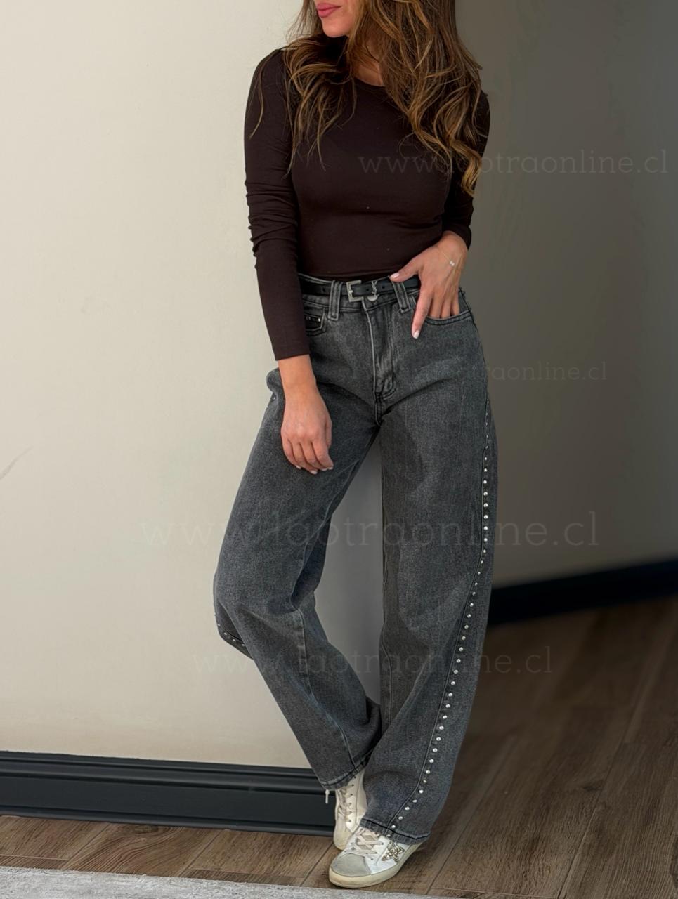 Baggy Estrella tachas gris