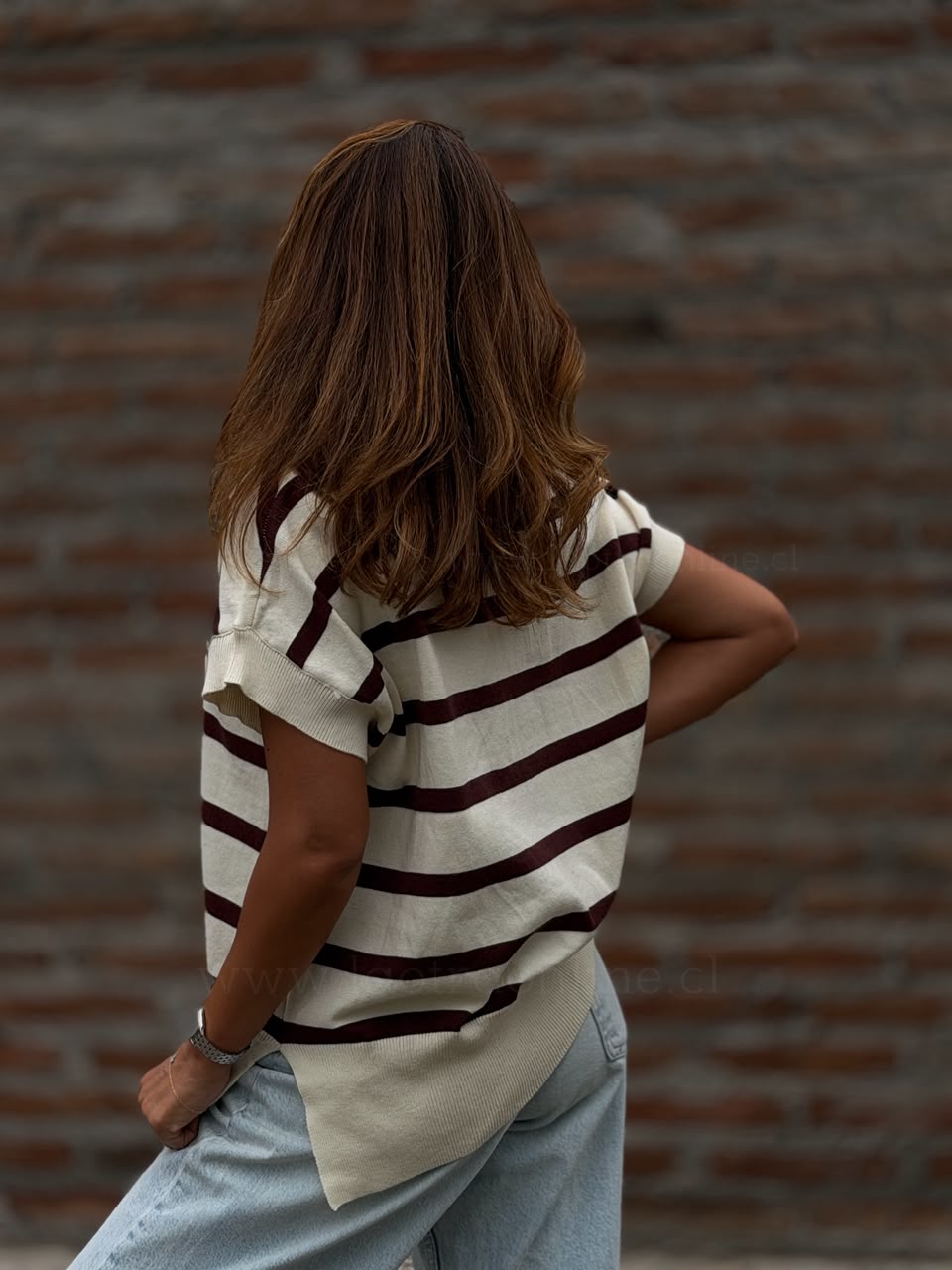 Polera Hilo Michigan marrón