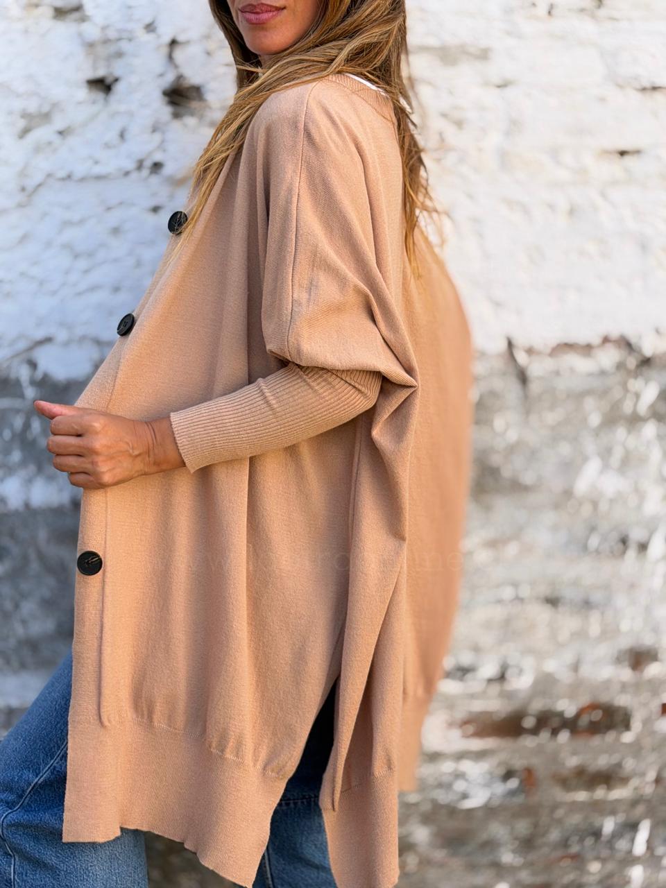 Sweater/Chaleco Reversible camel