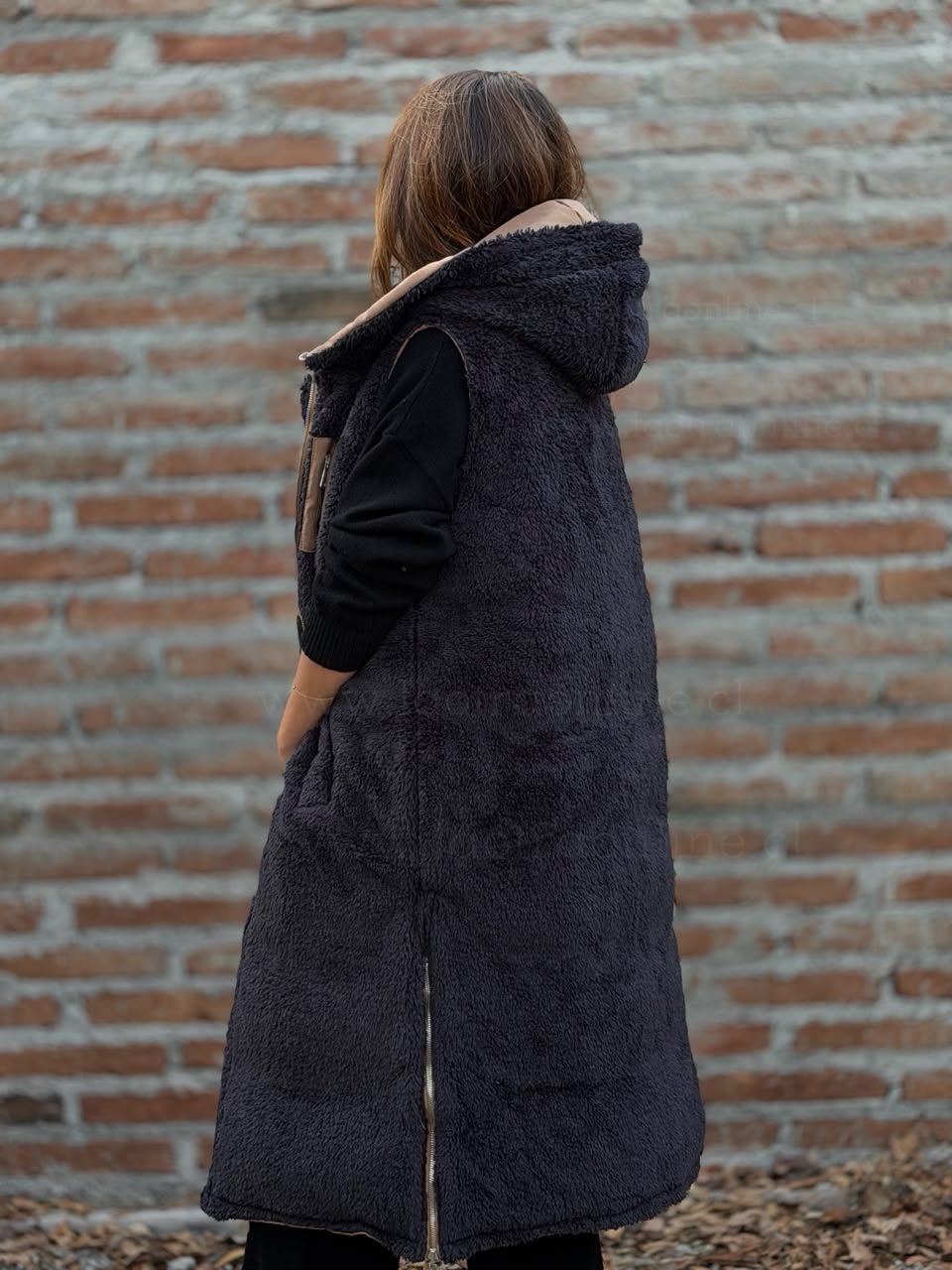 Sin mangas reversible camel