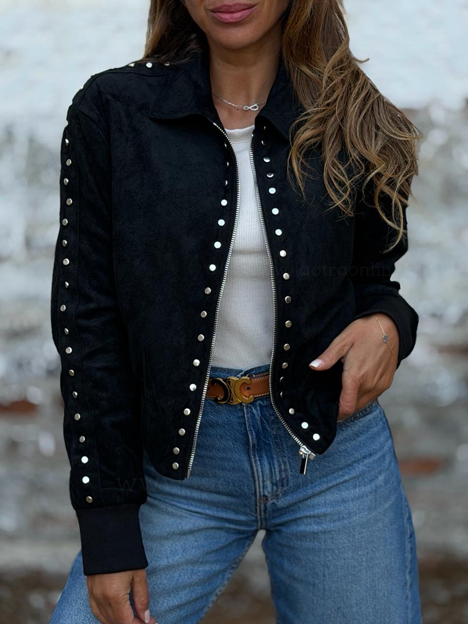 Chaqueta Tachas negro