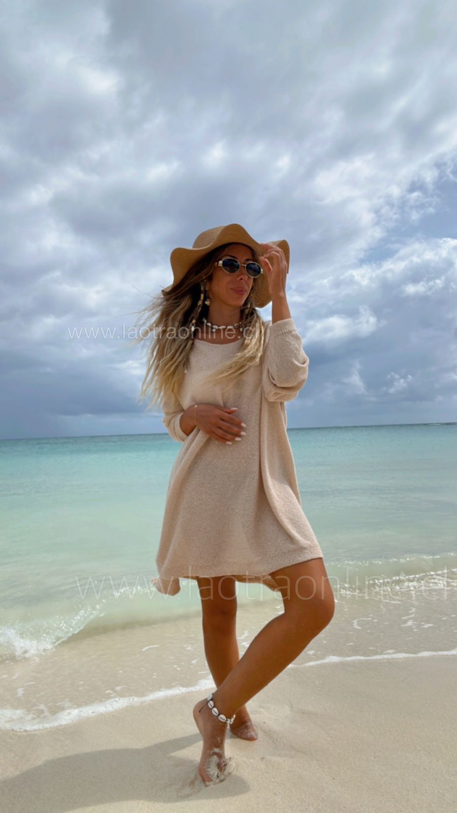 Sweater oversize Caribe beige