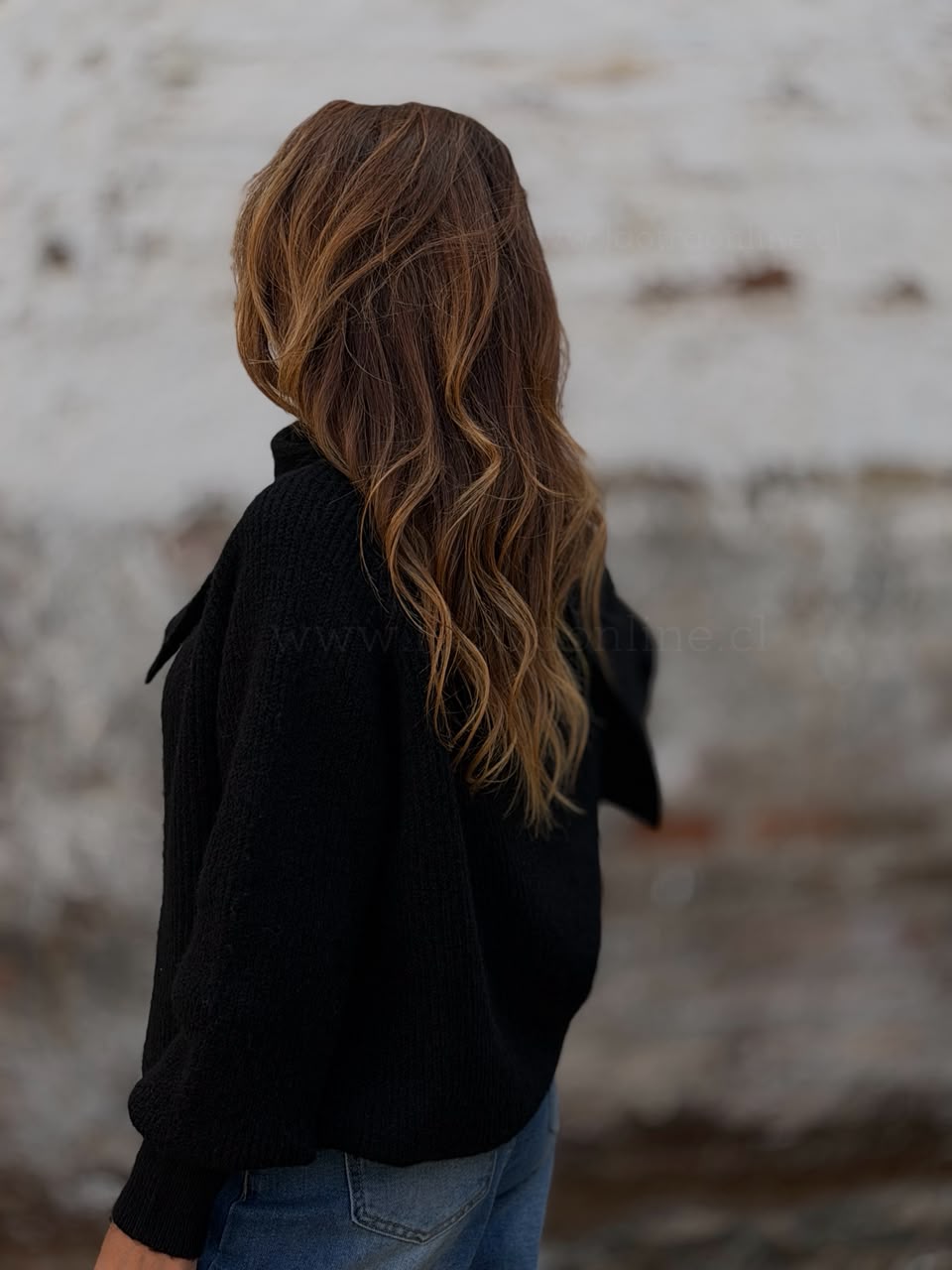 Sweater+Bufanda negro