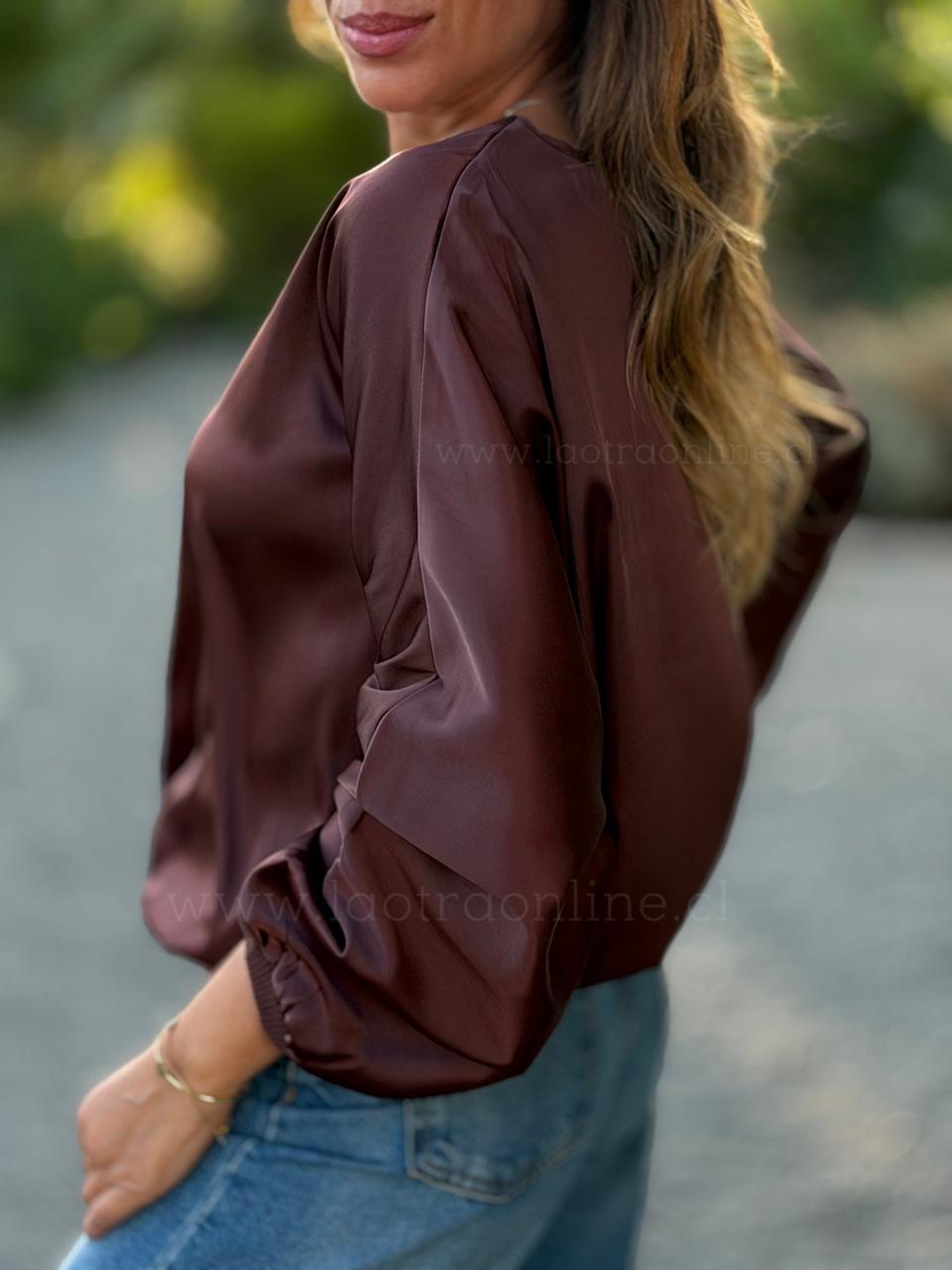 Blusa Verona choco/cherry