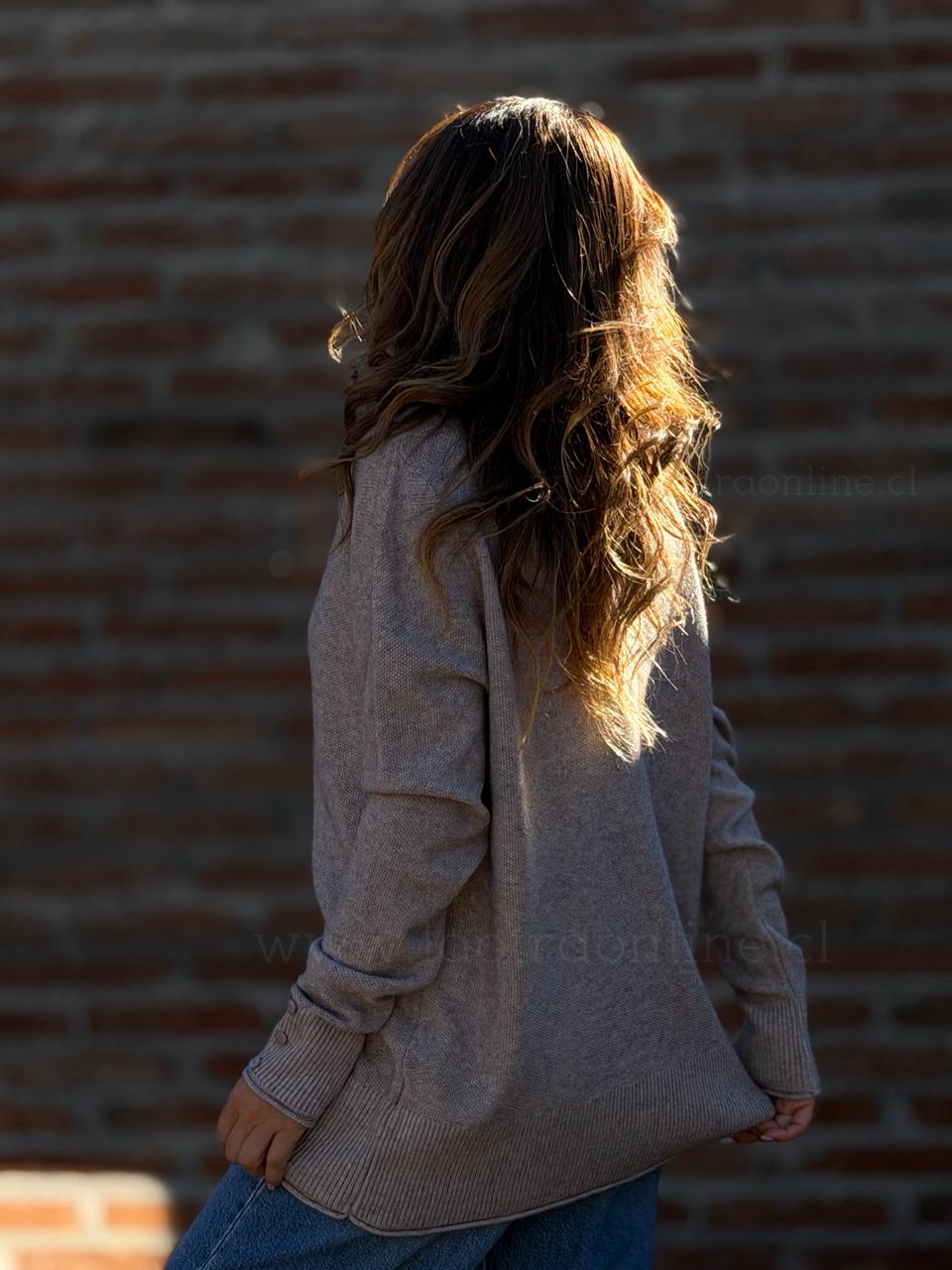 Sweater punto arroz arena